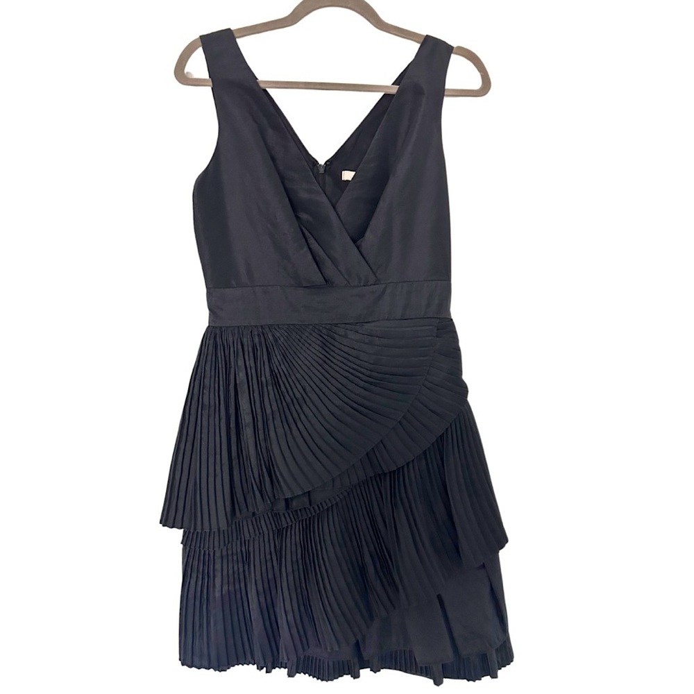 Max & Cleo Black Pleated Cocktail Dress
